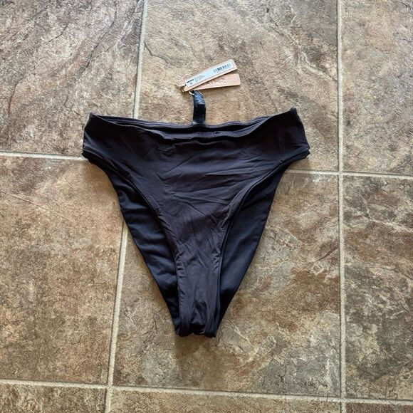 Skims Swim Mid Waist Bottom Onyx Small - Picture 4 of 9